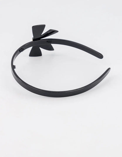Couture Noir HeadBand-Black-headband for work-Alexandre de paris GCC
