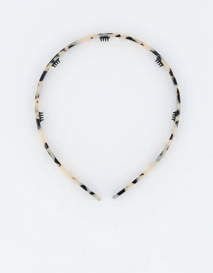 Ambre Headband-Marble Blond-Marbled acetate headband-Premium hair headband-Alexandre de Paris GCC 