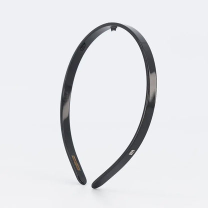Halo Chic Headband-Black-Black headband-Acetate headband-Luxury headband-Alexandre de Paris GCC-Premium black hair accessory-French headband
