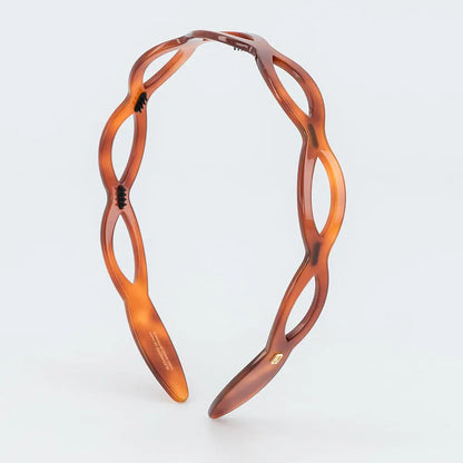 Essentia Headband-Brown-Headband for women-Openwork headband-French designer hair accessory-Alexandre de Paris GCC 