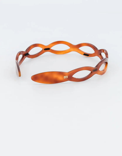 Essentia Headband-Brown-Headband for women-Openwork headband-French designer hair accessory-Alexandre de Paris GCC 