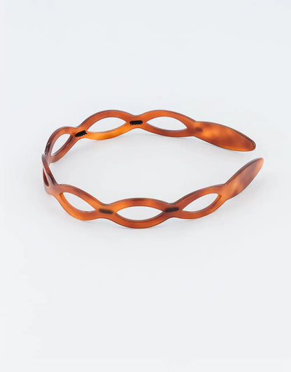 Essentia Headband-Brown-Headband for women-Openwork headband-French designer hair accessory-Alexandre de Paris GCC 