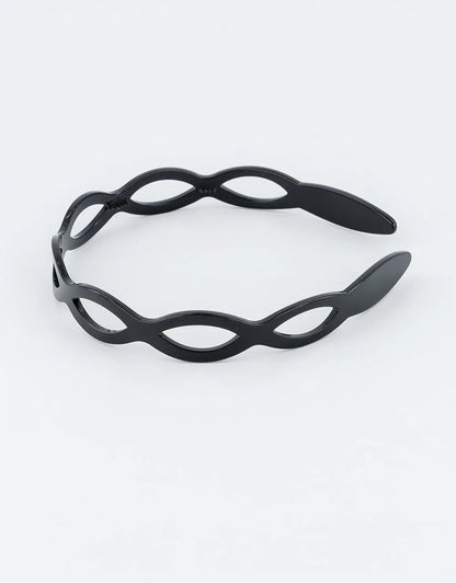 Chic Absolu Headband-Black-Designer black headband-Modern hair accessory-French luxury headband -Alexandre de Paris GCC 