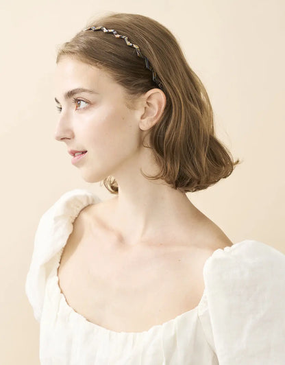TImeless|Headband|0.5|MOTHER OF PEARL|Acelate Alexandre De Paris GCC