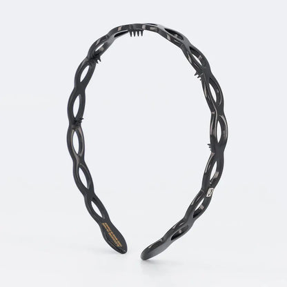 Raffiné Headband Black-Headband for women-Black French headband-Comfortable headband-Openwork design-Alexandre de Paris GCC 
