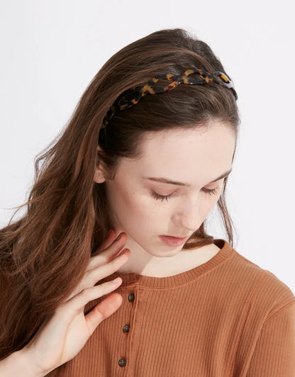 Raffiné Headband Black-Headband for women-Black French headband-Comfortable headband-Openwork design-Alexandre de Paris GCC 