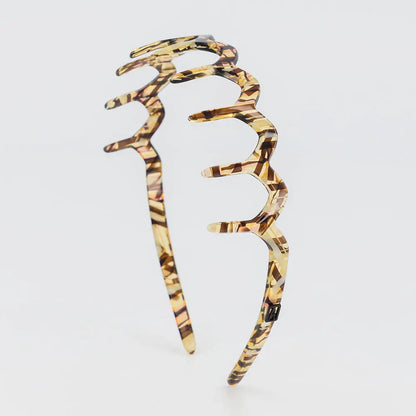 Rive Gauche Headband - Marble Blond-Hair band with teeth-Comb style headband-Alexandre de Paris GCC