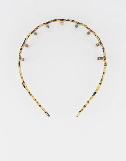 Rive Gauche Headband - Marble Blond-Hair band with teeth-Comb style headband-Alexandre de Paris GCC