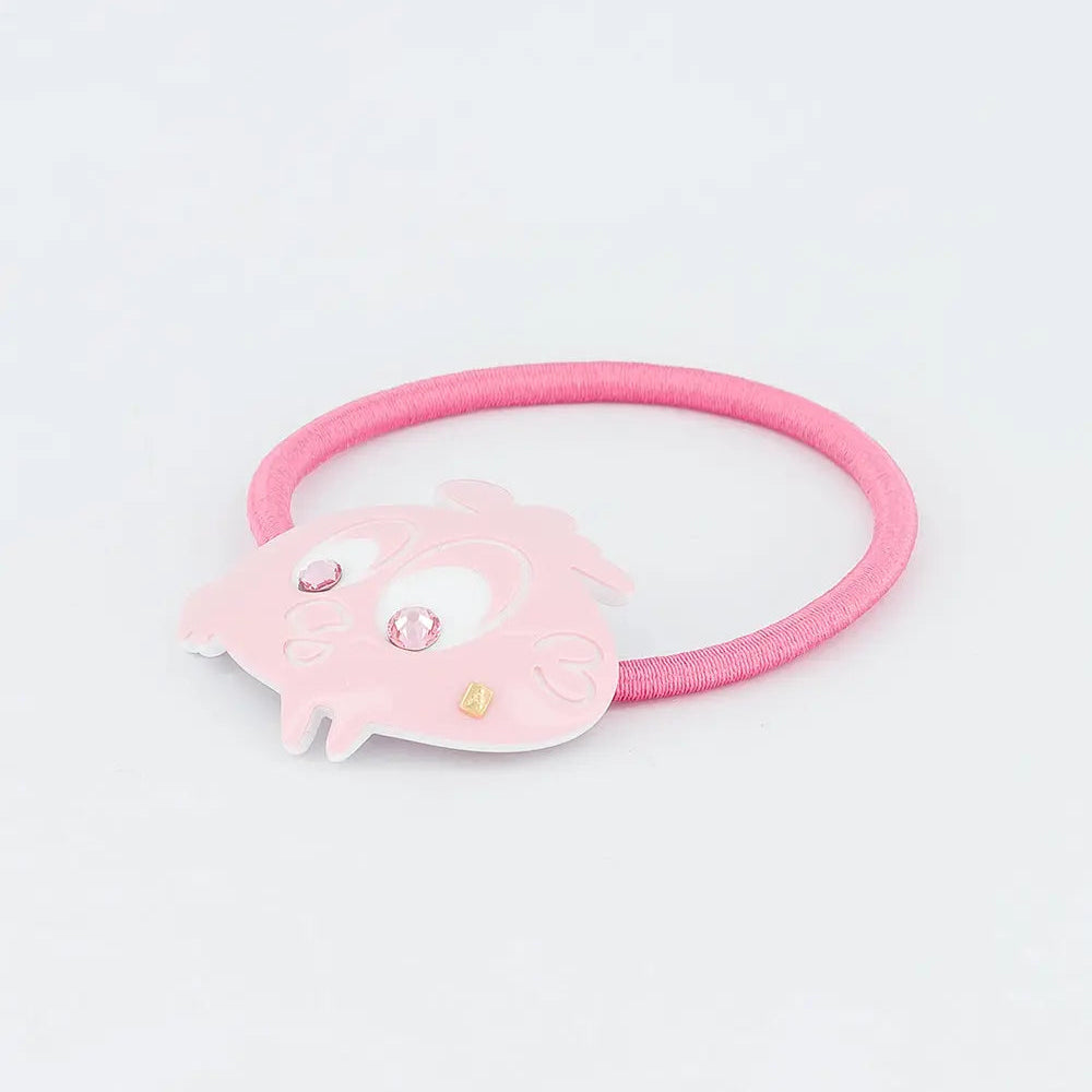 Carré Ponytail-Pink-Hair Band for Girls-Pink Hair Band-Soft Hair Band-Cute Hair Band-Elastic Hair Tie-Cute Character Hair Accessory-Ponytail Hair Band-Kids and Adult Hair Accessory-Alexandre de Paris GCC