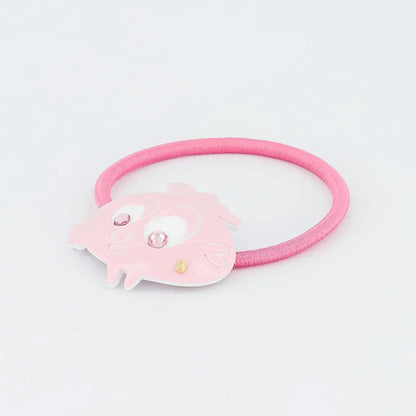 Carré Ponytail-Pink-Hair Band for Girls-Pink Hair Band-Soft Hair Band-Cute Hair Band-Elastic Hair Tie-Cute Character Hair Accessory-Ponytail Hair Band-Kids and Adult Hair Accessory-Alexandre de Paris GCC