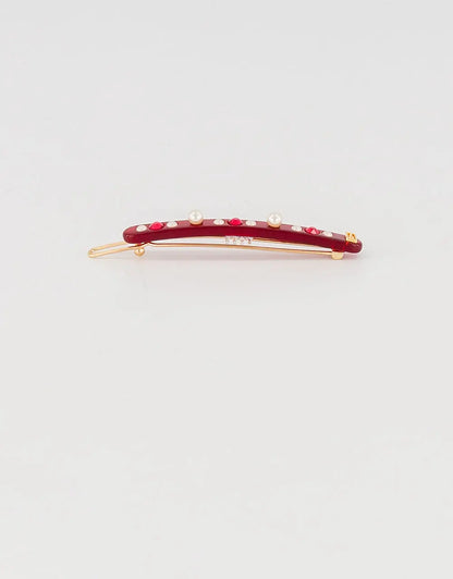 Limited|Side Barrette|6.5|MAROON |Acelate Alexandre De Paris GCC
