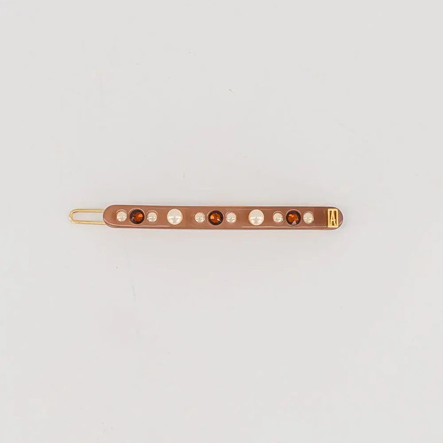 Touche Élégante Side Barrette - Brown