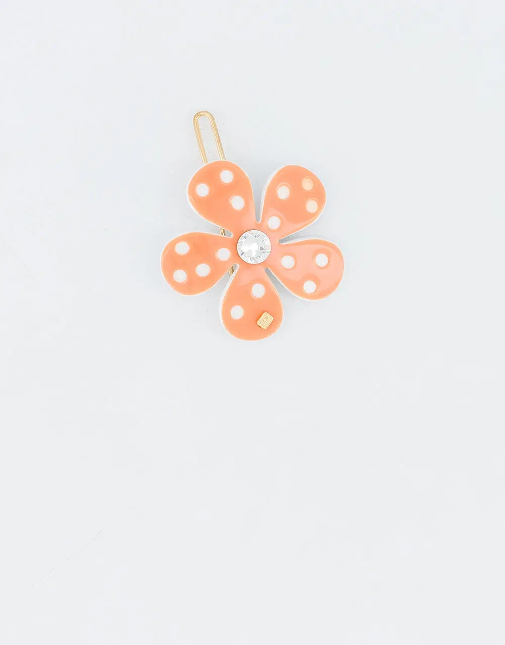 Bout’chou Clip-orange flower hair barrette-floral hair barrette-cute barrette-flower side hair clip-orange barrette-crystal barrette-Swarovski crystal hair accessory-for kids teens and adults-Alexandre de Paris GCC