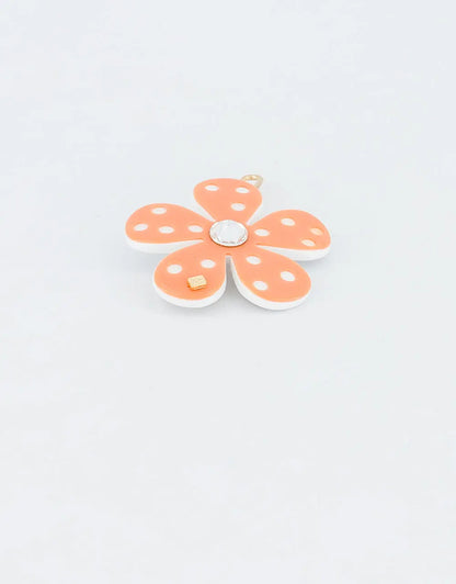 Bout’chou Clip-orange flower hair barrette-floral hair barrette-cute barrette-flower side hair clip-orange barrette-crystal barrette-Swarovski crystal hair accessory-for kids teens and adults-Alexandre de Paris GCC