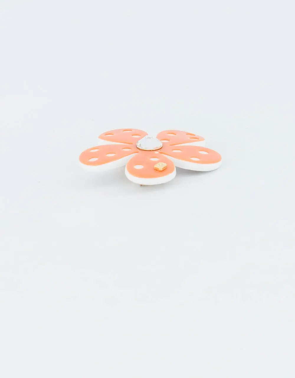 Bout’chou Clip-orange flower hair barrette-floral hair barrette-cute barrette-flower side hair clip-orange barrette-crystal barrette-Swarovski crystal hair accessory-for kids teens and adults-Alexandre de Paris GCC
