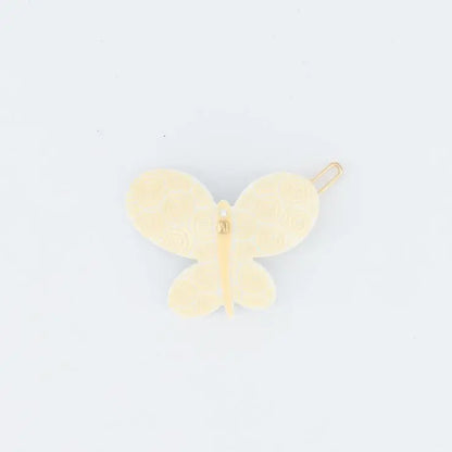 yellow-butterfly-hair-barrette-mini-hair-barrette-small-side-barrette-kids-adults-alexandre-de-paris-gcc-4 cm hair barrette-Butterfly clip for hair