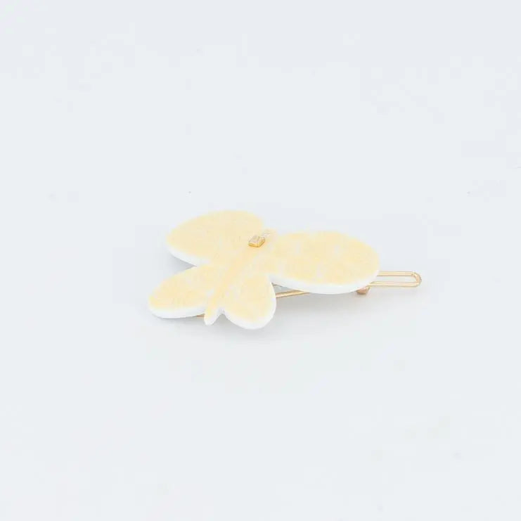 yellow-butterfly-hair-barrette-mini-hair-barrette-small-side-barrette-kids-adults-alexandre-de-paris-gcc-4 cm hair barrette-Butterfly clip for hair