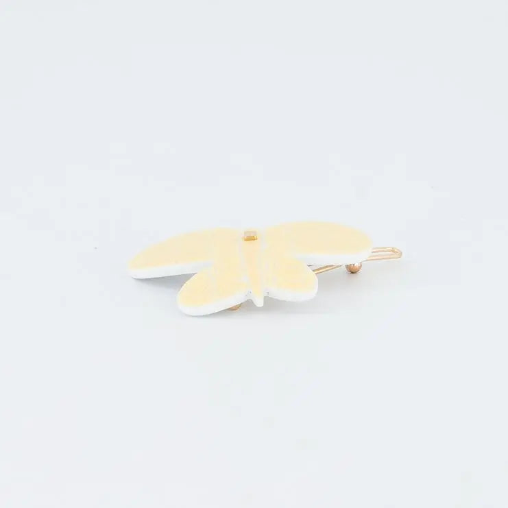 yellow-butterfly-hair-barrette-mini-hair-barrette-small-side-barrette-kids-adults-alexandre-de-paris-gcc-4 cm hair barrette-Butterfly clip for hair