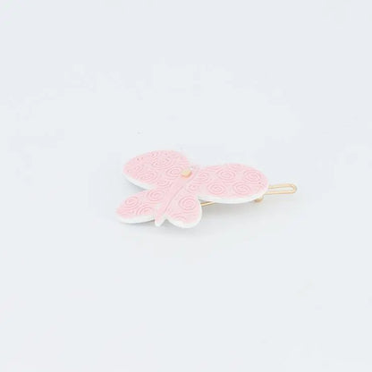 Mini Fraise Clip-pink butterfly hair barrette-4.5 cm side barrette-French hair barrette-butterfly clip for hair-pink hair barrette-kids and adults hair accessory-Alexandre de Paris GCC