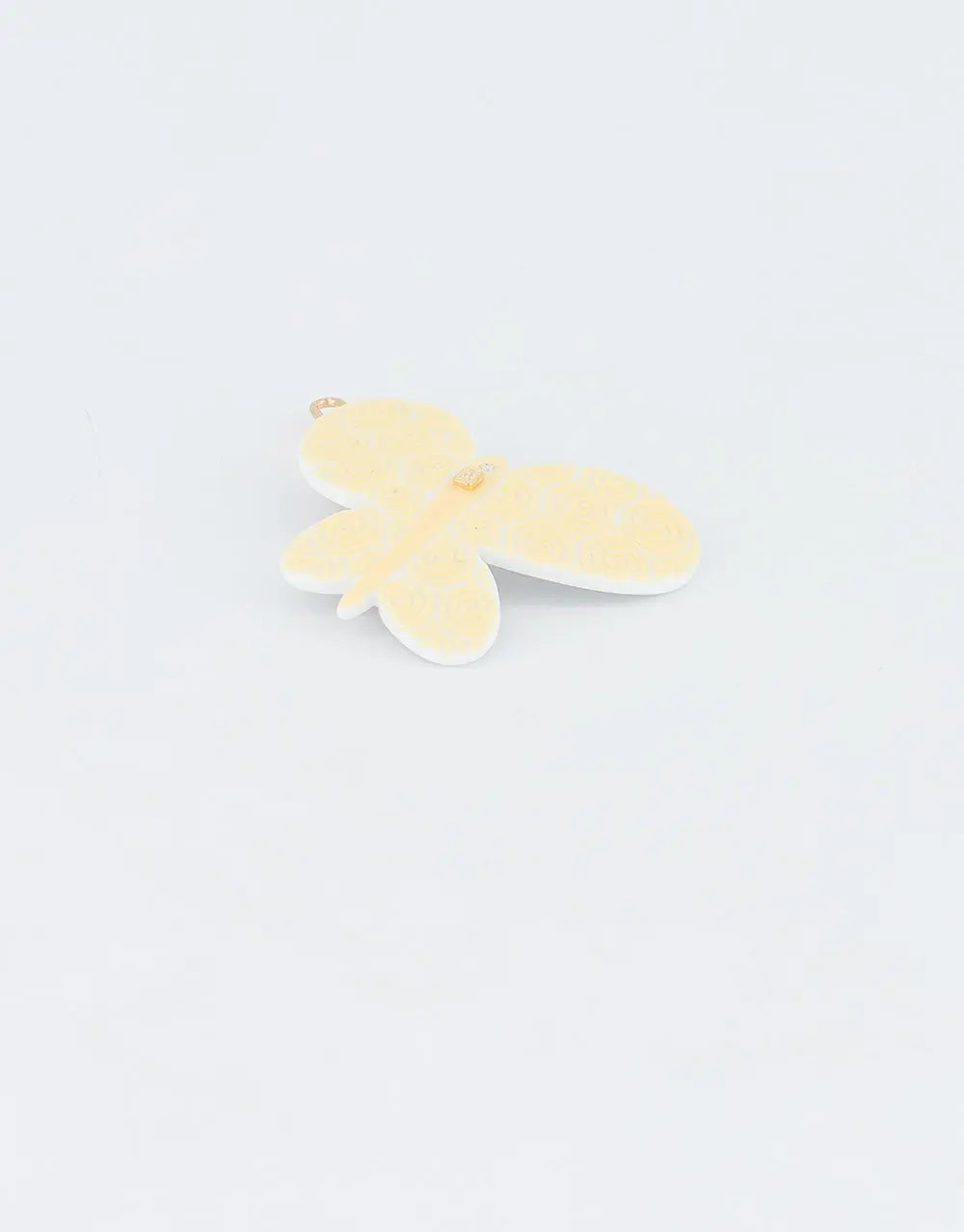 Lueur d’Or Clip-yellow butterfly hair barrette-4.5 cm side barrette-French hair barrette-yellow hair barrette-butterfly clip for hair-kids and adults hair accessory-Alexandre de Paris GCC