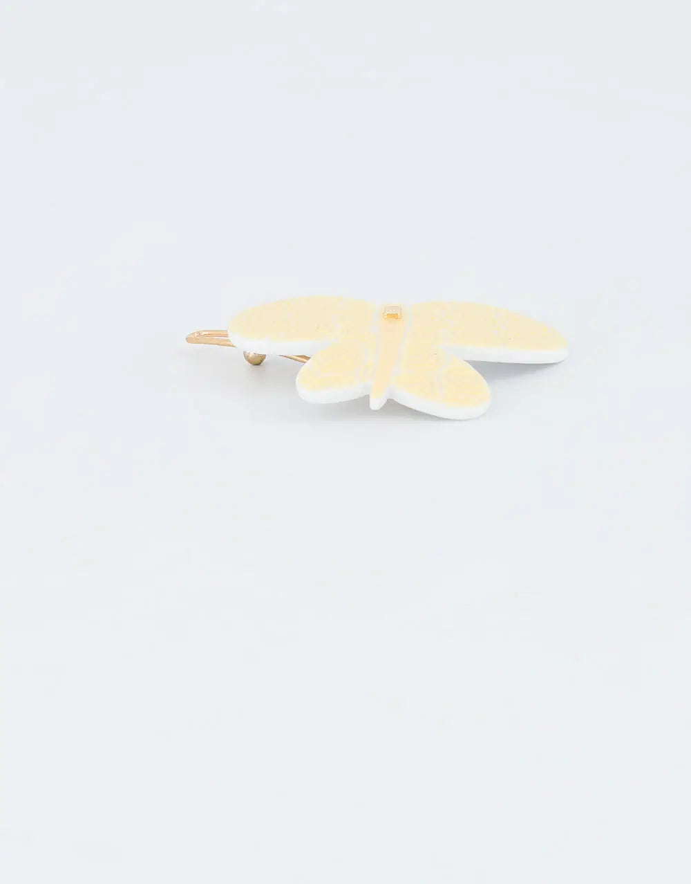 LimLueur d’Or Clip-yellow butterfly hair barrette-4.5 cm side barrette-French hair barrette-yellow hair barrette-butterfly clip for hair-kids and adults hair accessory-Alexandre de Paris GCC