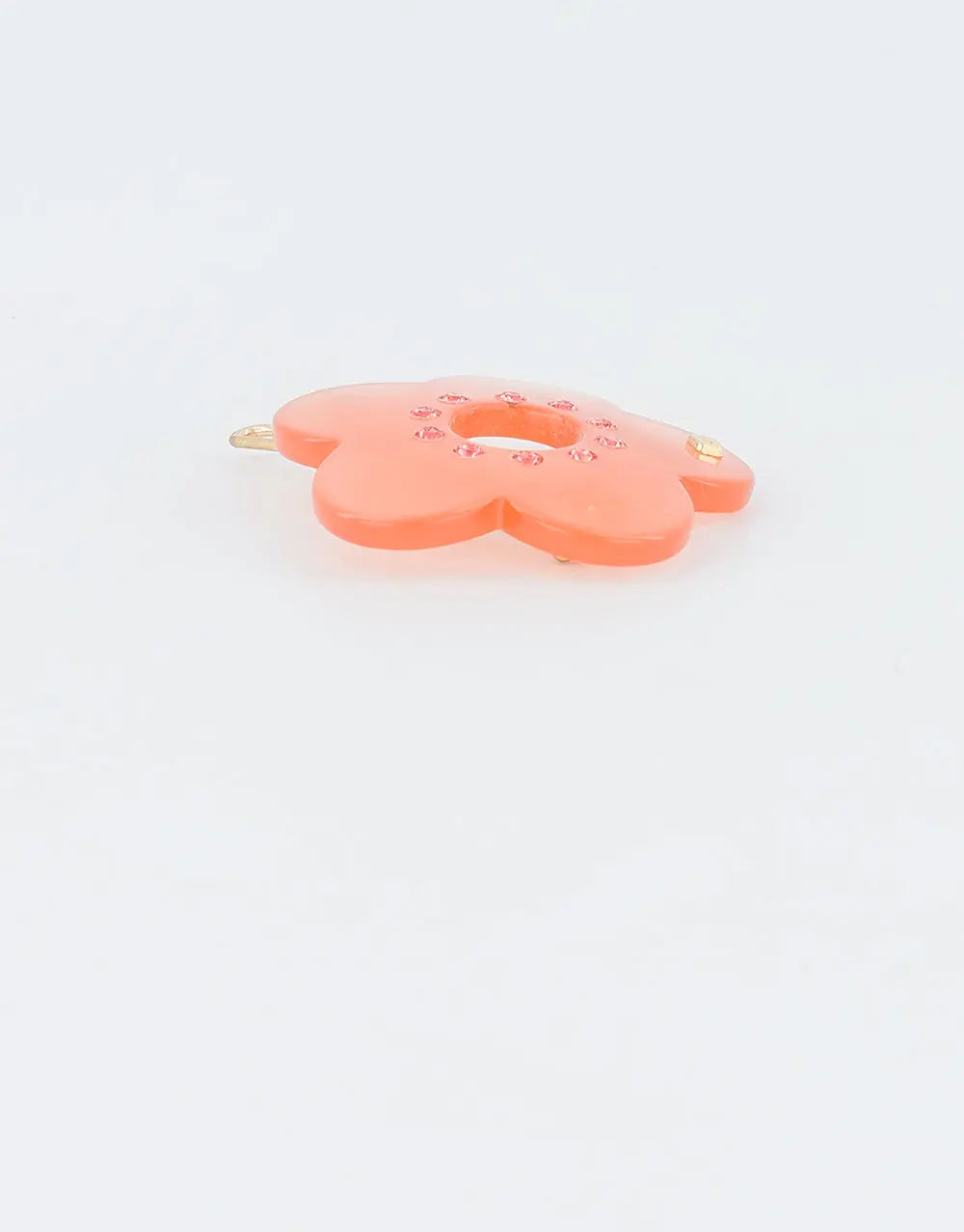 Bonheur Clip-orange flower hair barrette-floral barrette-crystal hair barrette-flower side hair clip-kids and adults hair accessory-Alexandre de Paris GCC 