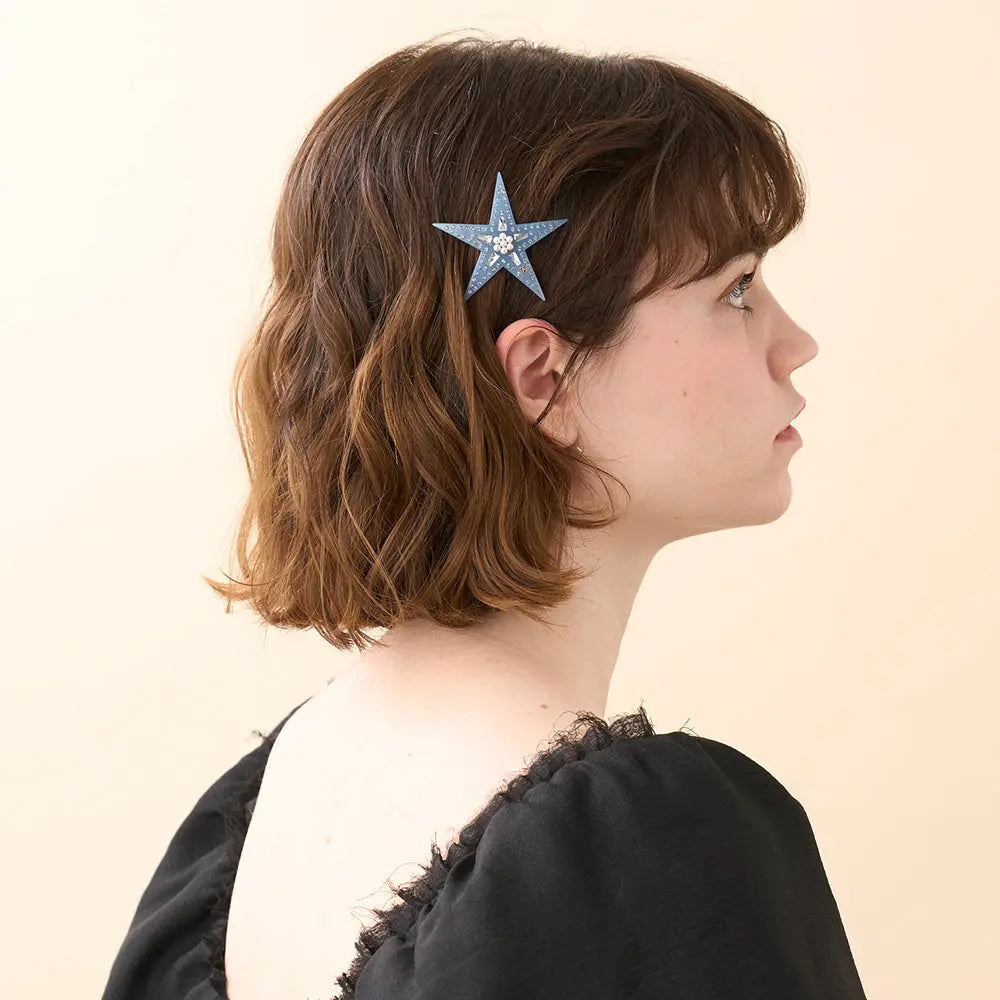 Limited|SIDE Barrette|4|BLUE|Acelate Alexandre De Paris GCC