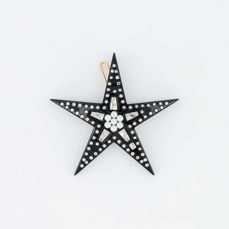 Limited|SIDE Barrette|4|BLACK|Acelate
