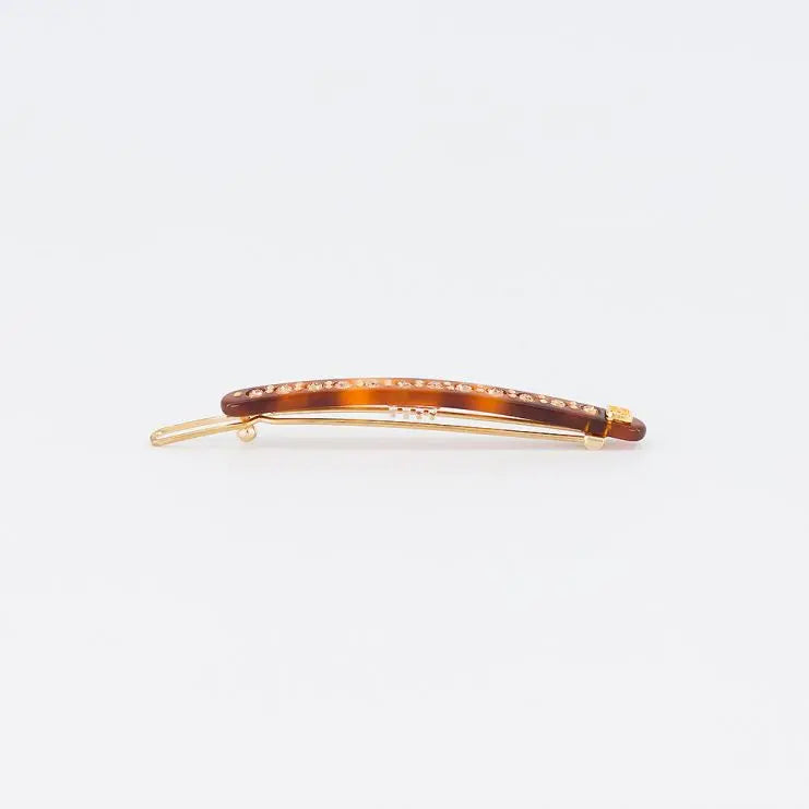 Timeless|Side Barrette|6|BROWN|Acelate