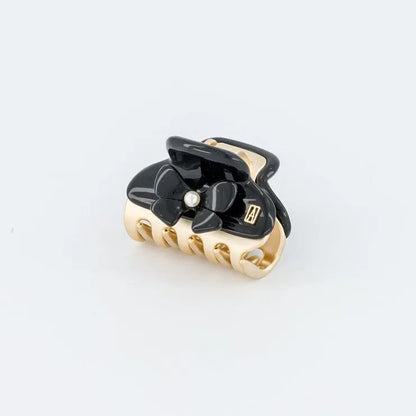 Mademoiselle Clip - Black - 4.5 cm - Eid attire bow hair clip - Alexandre de paris GCC-Vendome clip