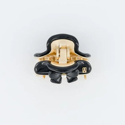 Mademoiselle Clip - Black - 4.5 cm - Eid attire bow hair clip - Alexandre de paris GCC-Vendome clip