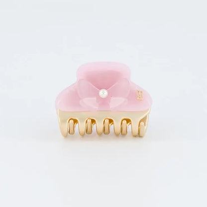 Rose Fuchsia Clip - Pink -4.5 cm-Eid attire vendome clip-Alexandre de paris GCC-Bow hair clip