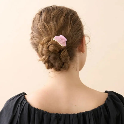 Rose Fuchsia Clip - Pink -4.5 cm-Eid attire vendome clip-Alexandre de paris GCC-Bow hair clip