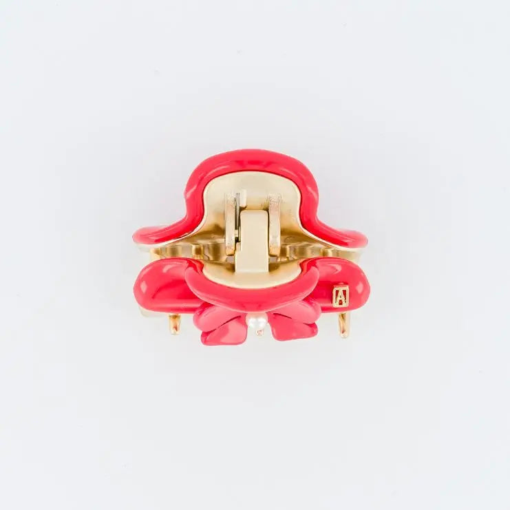  Rouge Cerise Clip-Red-Eid attire vendome clip-4.5 cm-Alexandre de Paris GCC-Bow hair clip