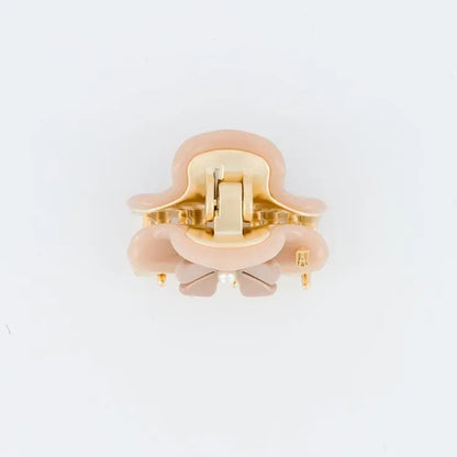 Caramel Clair Clip - Beige-4.5 CM-Eid attire- bow hair clip-Alexandre de paris GCC-vendome