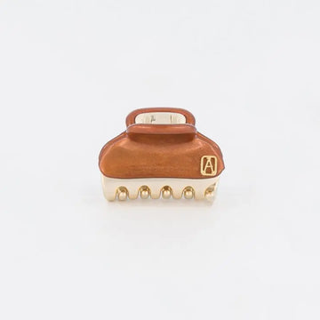 Adèle Clip-Party hair-Brown-3 cm-vendome clips-Front view-alexandre de paris GCC