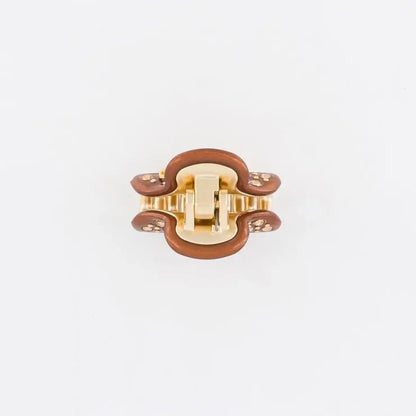 Diane clip-Vendome clip-Brown-3 cm-crystal stones-Top view-alexandre de paris GCC