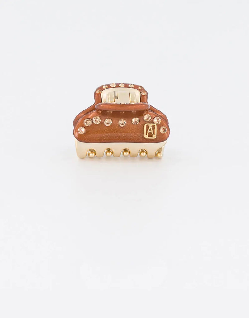 Vendome|Clips|3|BROWN|Acelate