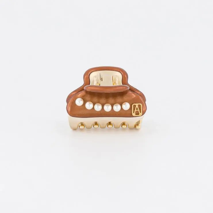 Vendome|Clips|3|BROWN|Acelate