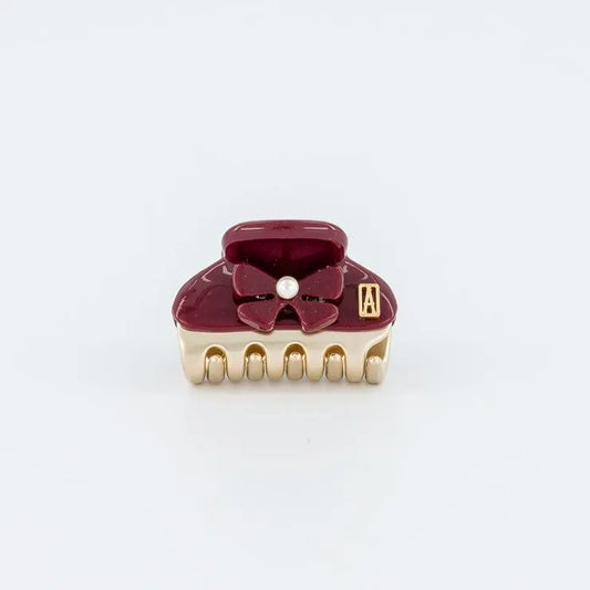 Perle Grenat Clip-Maroon-3 cm-Eid outfits vendome clip-Alexandre de Paris GCC