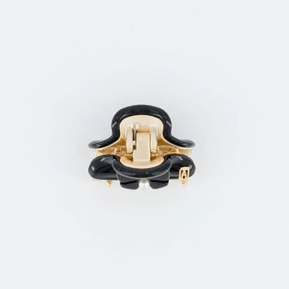 Princesse Noire Clip - Black-3 CM-Eid outfits vendome clip- Alexandre de paris GCC-Pearl hair clip