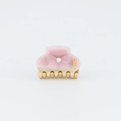 Rose Tendresse Clip-Pink-3 cm-Eid outfits vendome clip- alexandre de paris GCC-Pearl hair clip