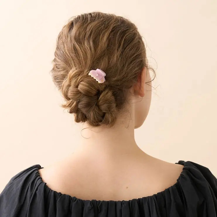 Rose Tendresse Clip-Pink-3 cm-Eid outfits vendome clip- alexandre de paris GCC-Pearl hair clip