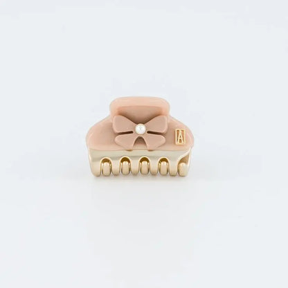 Beige Calin Clip - Beige-3 cm-Eid outfits-vendome clip-Alexandre de paris GCC-Pearl hair clip