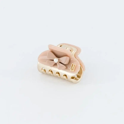 Beige Calin Clip - Beige-3 cm-Eid outfits-vendome clip-Alexandre de paris GCC-Pearl hair clip