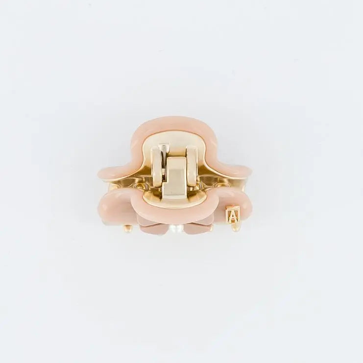 Beige Calin Clip - Beige-3 cm-Eid outfits-vendome clip-Alexandre de paris GCC-Pearl hair clip