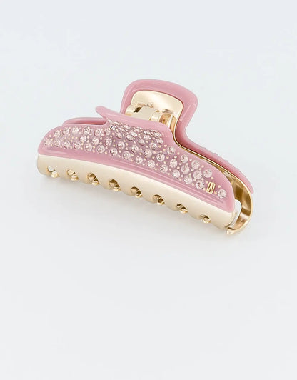 Geneviève Clip - Pink-Party hair clip-11 cm-Alexandre de paris GCC-Summer collection- big size hair clip