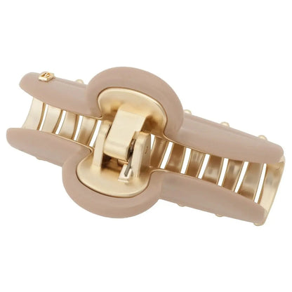 Perrine Clip-beige claw clip-luxury hair clip-French hair accessory-French style -Alexandre de paris GCC-7.5 cm hair clip