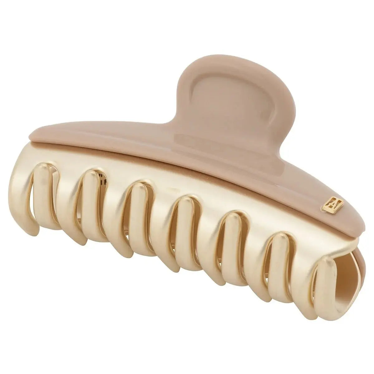 Perrine Clip-beige claw clip-luxury hair clip-French hair accessory-French style -Alexandre de paris GCC-7.5 cm hair clip