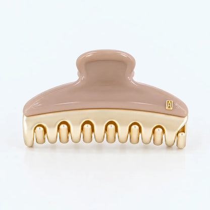 Perrine Clip-beige claw clip-luxury hair clip-French hair accessory-French style -Alexandre de paris GCC-7.5 cm hair clip